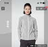 迪卡儂（DECATHLON）戶(hù)外透濕抓絨女加厚搖粒絨抓絨衣保暖外套沖鋒衣內膽MH100 MH100全拉鏈-淺灰色 S 曬單實(shí)拍圖