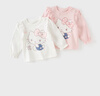 戴維貝拉（DAVE＆BELLA）【Hello Kitty聯(lián)名】?jì)和痶恤抗菌女童打底衫2025秋裝新款寶寶上衣 淺粉色【現貨】 110 cm（建議身高100-110cm） 曬單實(shí)拍圖