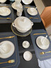 以辰2025新款碗碟套裝家用碗筷喬遷高溫骨瓷餐具套裝景德鎮陶瓷碗盤(pán)子 【景德鎮正品】豪華配富貴煲 86件套 曬單實(shí)拍圖