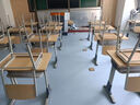 倍典商用pvc地膠幼兒園辦公室商場(chǎng)工廠養(yǎng)老院家用加厚耐磨商用地膠 天藍(lán)色2.0mm【一平方】5104 曬單實(shí)拍圖