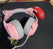 olevo適用于頭戴式颶風(fēng)3耳機硅膠貓耳雷蛇萌貓版網(wǎng)紅貓耳裝飾品diy配件 粉色（一對）亮片款 曬單實(shí)拍圖
