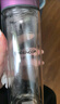 希諾雙層玻璃杯子高顏值水杯教師節禮物女老師實(shí)用XN-9506桃紅 300mL 曬單實(shí)拍圖