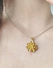 中國黃金（CHINA GOLD）牡丹花黃金吊墜女足金牡丹花項鏈鎖骨鏈教師節實(shí)用生日禮物送老婆 京速達*牡丹花吊墜【贈銀鏈】約0.5g 曬單實(shí)拍圖