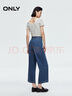 ONLY2025秋季新款漸變水洗寬松高腰九分直筒褲牛仔褲女|125149042 J34 390洗水牛仔藍 S S標準褲長(cháng) 曬單實(shí)拍圖