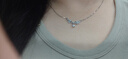 周六福（ZLF） S925銀飾項鏈女橄欖枝吊墜唯美浪漫鏈墜套鏈送生日禮物 鏈墜鏈長40+5cm 曬單實拍圖