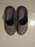 XGGC洞洞鞋男夏季外穿厚底防滑透氣包頭居家涼鞋男士 灰色  44-45  曬單實(shí)拍圖
