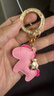 KORSBERRY鑰匙扣掛件手工編織鑲鉆高檔鑰匙鏈女 粉色鑲鉆圓形扣+馬上有錢(qián) 曬單實(shí)拍圖
