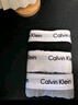 Calvin KleinCK 男士平角內褲套裝套盒 3條裝 送男友禮物 U2664G 998黑白灰 L 曬單實(shí)拍圖