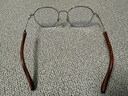 木九十眼鏡2025新品β鈦金屬實(shí)木鏡腿橢圓框眼鏡近視可配度數MJ12FM1119 SLC11縞羽銀 框+Pro防藍光1.56(建議300度內) 曬單實(shí)拍圖