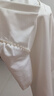 尚都比拉夏季短袖t恤女浪漫花邊泡泡袖V領(lǐng)顯瘦女裝上衣 白色 L 曬單實(shí)拍圖