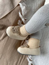 G.DUCKKIDS嬰兒步前鞋春秋冬季0-1歲男女寶寶軟底學(xué)步6-12個(gè)月棉布鞋襪腳套 彩棉大頭熊（棉布內里） 內長(cháng)13cm(適合0-12個(gè)月) 曬單實(shí)拍圖