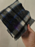 哈吉斯（HAZZYS）配飾 冬款英倫風(fēng)羊毛格子圍巾男AAOZ1MBD023 藏青色NV 170x25cm（不含須長(cháng)） 曬單實(shí)拍圖