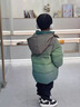 G.DUCKKIDS男童羽絨服冬季2025新款痞帥兒童寶寶冬裝男孩加厚保暖白鴨絨外套 綠色 120 曬單實(shí)拍圖
