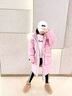 G.DUCKKIDS兒童羽絨服女童洋氣新款中長(cháng)款加厚寶寶中大童女孩白鴨絨保暖外套 蘿莉粉色 9919 120 合適1.2米35-45斤左右 曬單實(shí)拍圖