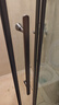 東鵬（DONGPENG）淋浴房三聯(lián)動(dòng)推拉門一字形衛(wèi)生間隔斷干濕分離玻璃浴室隔斷沐浴房 槍灰1.1-1.19/2米高|極窄 升級(jí)1.0壁厚不銹鋼+2cm極窄邊框 曬單實(shí)拍圖