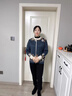 俞兆林媽媽秋裝50-60歲洋氣2025新款時尚短款外套中老年女氣質(zhì)拉鏈毛衣 藏藍色 XL 建議110-120斤 曬單實拍圖