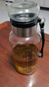 【送杯套】大容量加厚玻璃杯子便攜噸噸杯茶水分離帶杯套泡茶水杯 透明 1000ml噸噸桶 1只裝 曬單實(shí)拍圖