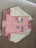 戴維貝拉（DAVE＆BELLA）【Hello Kitty聯(lián)名】兒童外套秋裝女童長袖針織棒球服寶寶衣服 粉色【現(xiàn)貨】 100 cm（建議身高90-100cm） 曬單實拍圖