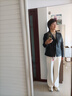 2025新款海寧真皮皮衣女綿羊皮夾克短款機車(chē)服氣質(zhì)流行高級感外套 黑色 XL 110-120斤 曬單實(shí)拍圖