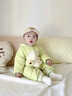 G.DUCKKIDS小黃鴨童裝嬰兒衣服秋冬季新生兒連體衣卡通連帽男寶寶外出服哈衣 綠色 73cm 建議7-9個月13-18斤 曬單實拍圖