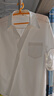 伯德小姐白色設(shè)計(jì)感輕奢v領(lǐng)襯衫女夏通勤日常短袖上衣職業(yè)小個(gè)子面試襯衣 曬單實(shí)拍圖