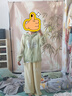 森女部落原創(chuàng)糖果色垂感直筒褲蝴蝶結(jié)小個子寬松休閑褲夏季新款女 黃色褲子（常規(guī)版）（單件） S 曬單實拍圖