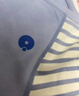 Q21【中暖】小暖皮兒童保暖內(nèi)衣套裝男女童秋衣秋褲校服神器 米藍(lán)-拼色款 100 曬單實(shí)拍圖