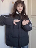 棉致學(xué)院風(fēng)三條杠立領(lǐng)棉服女冬季新款面包服外套棉衣加厚羽棉襖絨服 梵6635黑色【高品質(zhì)】 M 105-120斤 曬單實(shí)拍圖