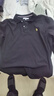U.S. POLO ASSN.polo衫男翻領(lǐng)秋季純棉商務(wù)休閑長(cháng)袖t恤男士高端上衣 黑色 XXL 曬單實(shí)拍圖