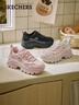 斯凱奇（Skechers）女鞋秋季蜜糕鞋厚底增高老爹鞋時(shí)尚潮流小個(gè)子百搭休閑鞋177223 乳白色/OFWT 39 曬單實(shí)拍圖