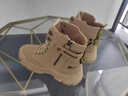 回力男鞋馬丁靴秋冬季百搭高幫戶(hù)外工裝鞋耐磨防水防滑登山鞋子騎行靴 卡其加絨【升級款】 43 曬單實(shí)拍圖