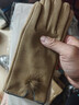 德絨手套女冬季新款式保暖加絨觸屏毛球保暖耐磨彈力舒適戶(hù)外防風(fēng) 咖色 曬單實(shí)拍圖