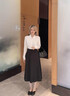 冶芷黑色a字長(cháng)裙女夏正裝傘裙職業(yè)裝面試裙子西裝半身裙 通勤職業(yè)高腰半身裙黑色 M 曬單實(shí)拍圖