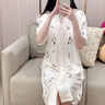 西忘帶胸墊睡裙女士春夏季網(wǎng)紅風可愛帕恰狗睡衣短袖連衣裙孕婦家居服 5104 開衫英文小狗 帶胸墊 2XL 曬單實拍圖