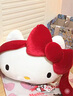 野獸派家居（tbh）三麗鷗Hello Kitty二合一法蘭絨抱枕毯空調毛毯午睡毯車(chē)載靠枕毯 曬單實(shí)拍圖