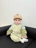 G.DUCKKIDS小黃鴨童裝嬰兒連體衣春秋季新生兒衣服秋裝男寶寶外出服秋季爬服 綠色 80cm 80尺碼建議9-12個(gè)月cm 曬單實(shí)拍圖
