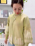 恒源祥媽媽秋裝高貴針織兩件套裝中年女裝秋冬喜慶禮服婆婆婚宴加絨套裝 桔紅色 M 【建議90-105斤】 曬單實(shí)拍圖