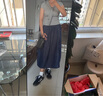 UR2025秋季新款女裝簡(jiǎn)約設(shè)計(jì)感披肩式修身短袖T恤UWU450013 花灰 L 曬單實(shí)拍圖