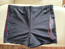李寧（LI-NING）泳褲男士專業(yè)抗氯平角速干不貼身溫泉度假游泳褲 031-1黑色/紅 XL 曬單實(shí)拍圖
