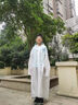 牧萌（moremerry）兒童雨衣男女童學(xué)生上學(xué)帶書(shū)包位雨披 活力熊 5XL  曬單實(shí)拍圖