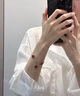 VCA梵克雅同款四葉草18k玫瑰金色白貝手鏈女寶輕奢高級珠寶 【玫瑰金紅瑪瑙】 配專(zhuān)柜禮盒 曬單實(shí)拍圖