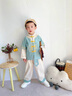 G.DUCKKIDS小黃鴨漢服男童套裝春秋男孩秋裝兒童唐裝中國(guó)風(fēng)幼兒園中秋表演服 藍(lán)色 90 建議1~2歲【 80-90cm】cm 曬單實(shí)拍圖