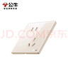 公牛G70奶油金撥桿鏡面有機(jī)玻璃亞克力超薄復(fù)古開(kāi)關(guān)插座面板全屋套裝 斜五孔十只裝 曬單實(shí)拍圖
