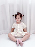 顆粒熊（KELIXIONG）嬰兒短袖連體衣寶寶莫代爾夏裝嬰幼兒薄款睡衣哈衣新生兒衣服夏季 丁香紫 90cm 曬單實(shí)拍圖