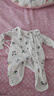 貝瑞加（Babyprints）新生兒連體衣2件裝初生男女寶寶蝴蝶衣長(cháng)袖純棉護肚哈衣 黃熊貓52 曬單實(shí)拍圖