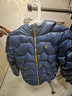 哈吉斯（HAZZYS）品牌童裝男女童羽絨服冬新品高拉鏈簡(jiǎn)約保暖連帽輕薄羽絨服 藏藍 160 曬單實(shí)拍圖
