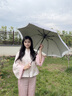 印象城彩膠遮陽(yáng)傘防曬防紫外線(xiàn)太陽(yáng)傘便攜戶(hù)外小巧雙層花傘  幽蘭小花 曬單實(shí)拍圖