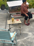 紫葉（ziye）戶(hù)外遮陽(yáng)傘庭院傘太陽(yáng)能LED帶燈傘花園露臺崗亭大雨擺攤傘太陽(yáng)傘 升級太陽(yáng)能燈3米方【配370斤水箱】106MM傘桿 曬單實(shí)拍圖