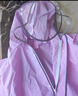 香柚小鎮雨衣女款長(cháng)款全身防暴雨電動(dòng)電瓶車(chē)單人成人加厚外穿雨披 紫色L 曬單實(shí)拍圖