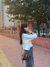 15 MINS2025包包女新款pvc手提包印花休閑單肩斜挎包波士頓包生日禮物 咖色 曬單實拍圖